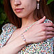 Gold-plated Rose quartz Chain bracelet, Chain bracelet, Moscow,  Фото №1