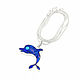 Order Pendant Dolphin. Pendant with natural lapis lazuli and turquoise. ARIEL - MOSAIC. Livemaster. . Pendant Фото №3