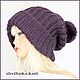 Шапка  "Альбина"  графитовая  (шапка  жен, шапка). Шапки. Ирина(shvilinka.knit). Ярмарка Мастеров.  Фото №6