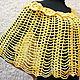 Poncho-Cape-pelerine crochet yellow openwork. Ponchos. litknit (litknit). Online shopping on My Livemaster.  Фото №2