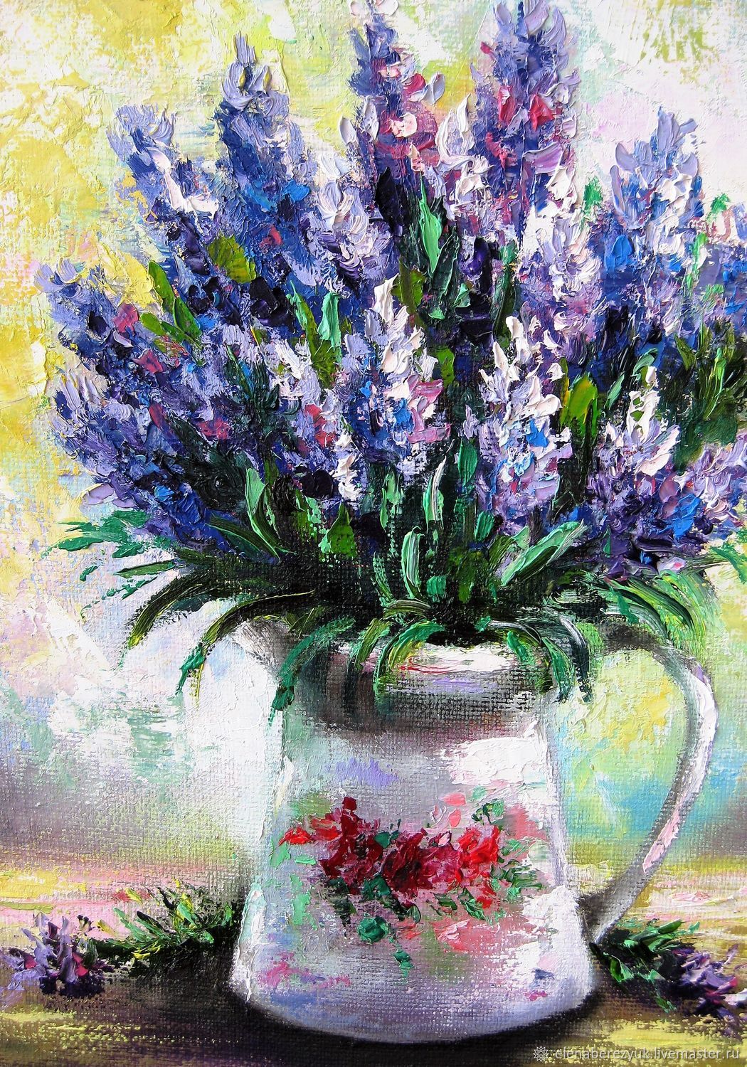 Oil Painting On Canvas Lavender – заказать на Ярмарке Мастеров 