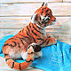 Tiger felted Elias, the toy is made of wool – shop online 