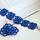 Lace set 'Flower' (blue), Jewelry Sets, Kishinev,  Фото №1