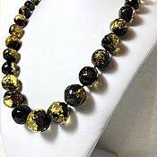 Работы для детей, handmade. Livemaster - original item Amber beads, 62 cm, chalked amber. Handmade.