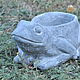 Planter-pot Frog of concrete in the style of Provence Shabby. Vases. Decor concrete Azov Garden. My Livemaster. Фото №4