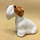 Sealyham Terrier sits a porcelain figurine. Figurines. Veselyj farfor. Интернет-магазин Ярмарка Мастеров.  Фото №2
