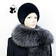 Luxury fur collar silver Fox 'Milky Way'VN-15, Collars, Ekaterinburg,  Фото №1