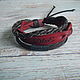 Triple Braided Leather Bracelet with Engraved Initials, Cuff bracelet, Ulyanovsk,  Фото №1