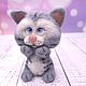 Заказать Подарок девушке кот войлочный "Котёнок Милашка". Мягкая красота (softbeauty). Ярмарка Мастеров. . Подарки на 8 марта Фото №3