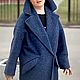 Пальто -шинель Синий лоден, look 2. Пальто. Лана КМЕКИЧ  (lanakmekich). Ярмарка Мастеров.  Фото №5