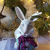 Сувениры и подарки handmade. Livemaster - original item Christmas decorations: Christmas Tree Ball Rabbit with a Secret. symbol of the year. Handmade.