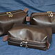 Order Dressing cases: brown. J.P.-Handmade Designer Bags. Livemaster. . Travel bags Фото №3