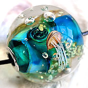 Украшения handmade. Livemaster - original item Emerald Sea pendant Murano glass. Handmade.
