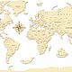 Деревянная карта мира Арт. МЛР-250, Карты мира, Старый Оскол,  Фото №1