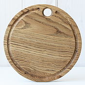 Для дома и интерьера handmade. Livemaster - original item Round oak cutting Board. D 25cm. Color 