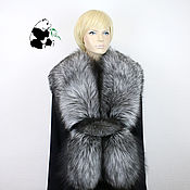 Аксессуары handmade. Livemaster - original item Chic collar scarf made of Finnish long-haired silver fox fur. Handmade.