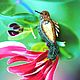Brooch 'Hummingbird Golden-turquoise'. Brooches. Anastasiya Kozlova. Online shopping on My Livemaster.  Фото №2