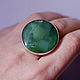 Ring: With jade 'Silk herbs', silver. Rings. EdGems jewerly. My Livemaster. Фото №4