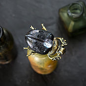Украшения handmade. Livemaster - original item Lampwork beetle pendant 