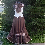 Одежда handmade. Livemaster - original item No. №135 Linen skirt boho. Handmade.
