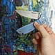 Складной нож SHOKUROFF M2101-90 mm Cromax/Титан/синий ультрамарин. Ножи. Мастерская ART QUEEN. Ярмарка Мастеров.  Фото №5