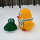 Цыпленок Мандаринка. Вязаный цыпленок. Кукольная еда. Ксения. Интернет-магазин Ярмарка Мастеров.  Фото №2