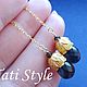 Серебряные серьги-продевки с раухтопазом ,,INFLORESCENCE,,. Серьги-продевки. Tati Style. Ярмарка Мастеров.  Фото №9