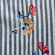 Falda de rayas con bordado de flores, verano algodón blanco gris botones. Skirts. mozaika-rus. Ярмарка Мастеров.  Фото №5