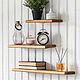 A set of wall shelves in natural color, 30 cm, 45 cm and 60 cm. Shelves. Foxwoodrus. Online shopping on My Livemaster.  Фото №2