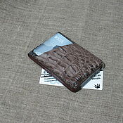 Сумки и аксессуары handmade. Livemaster - original item Cardholder-wallet-clip for 5-6 cards and several bills. crocodile. Handmade.