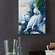 Oil Painting Bird White Parrot. Pictures. Anna_green_artist. Online shopping on My Livemaster.  Фото №2