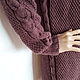 Кардиган вязаный с косами 42-44. Кардиганы. Теплый мир     (knit.tm). Интернет-магазин Ярмарка Мастеров.  Фото №2