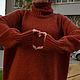 Свитер "ТЕРРАКОТ XXL". Свитеры. Mila1688. Ярмарка Мастеров.  Фото №5