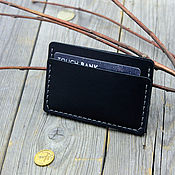 Burgundy Men's Leather Wallet with a Trifold Button