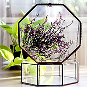 Свадебный салон handmade. Livemaster - original item Box of glass. The box with the herbarium. Heather. Handmade.