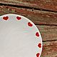 A plate of Hearts in a circle A Plate of Hearts A gift for February 14. Plates. DASHA LEPIT | Ceramic tableware (dashalepit). Online shopping on My Livemaster.  Фото №2