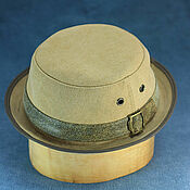 Copy of Summer beige cotton trilby hat TRL-06