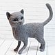 Заказать Кошка Питерская Интерьерная игрушка из шерсти. Наталья Горшкова. Забавные игрушки. Ярмарка Мастеров. . Войлочная игрушка Фото №3