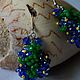 Earrings floral glass beads and sequins forget-me-nots. Earrings. lawanda. Online shopping on My Livemaster.  Фото №2