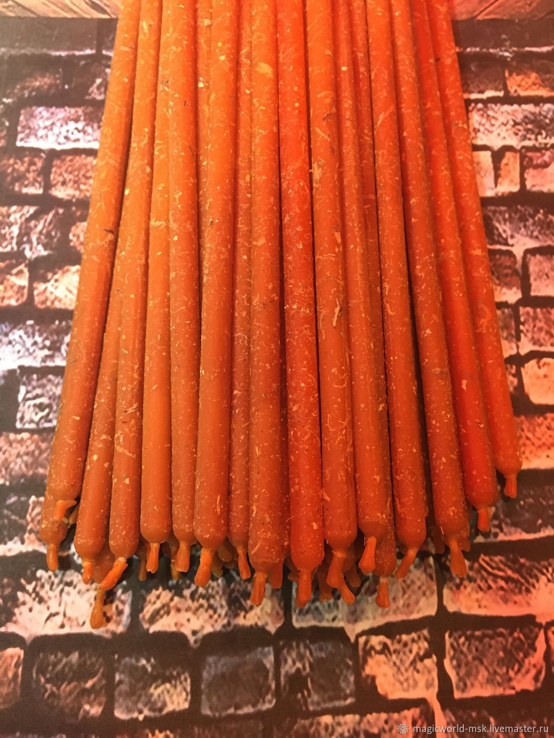 Оранжевые свечи с золотарником (100 мин) купить в интернет-магазине ...