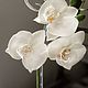 Белая орхидея из холодного фарфора. Композиции. YULIYA. Ярмарка Мастеров.  Фото №5