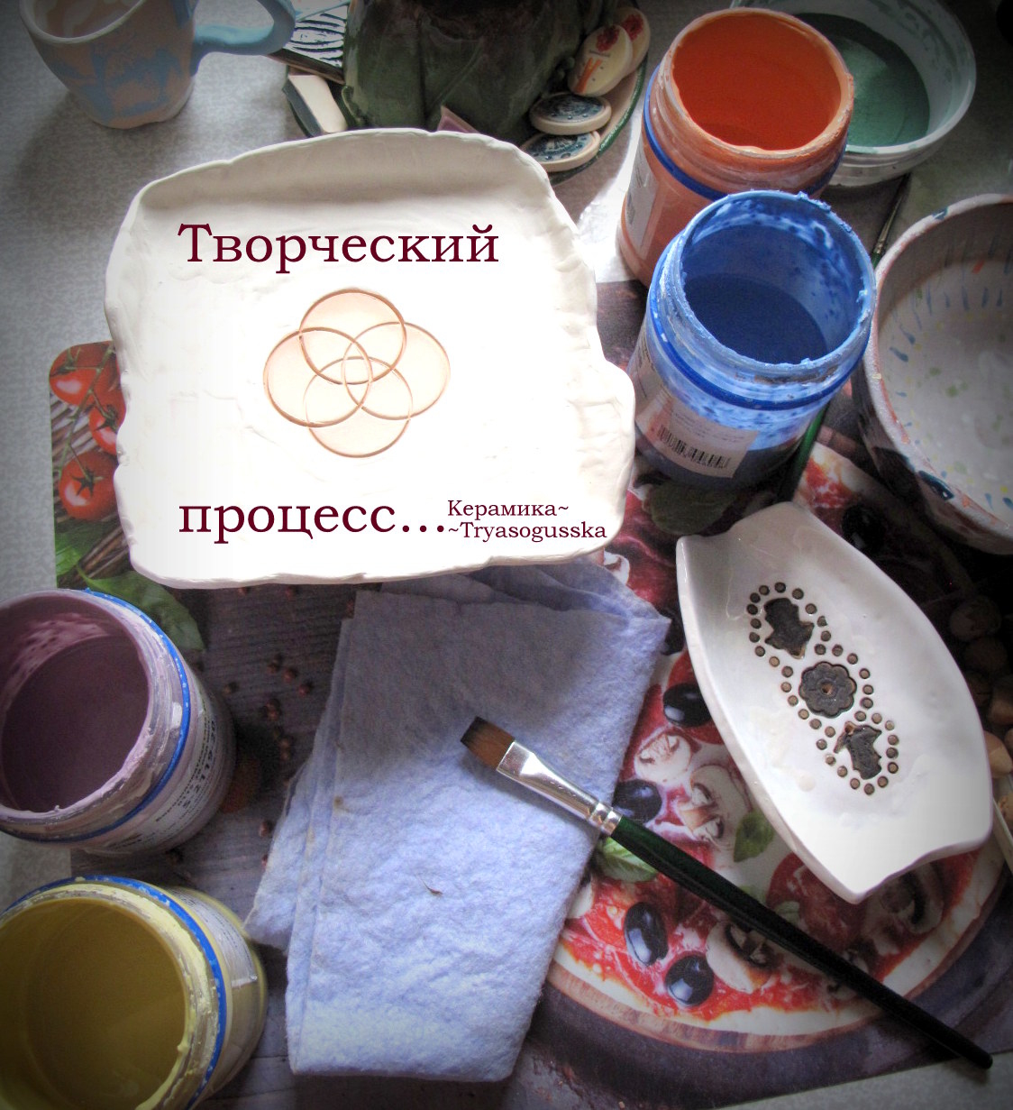 Процесс росписи изделий
