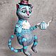  Ватная игрушка Чеширский кот. Елочные игрушки. Голубая пчела (blue-bee). Ярмарка Мастеров.  Фото №10