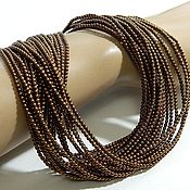 Материалы для творчества handmade. Livemaster - original item Hematite 2 mm round color under copper. thread. Handmade.