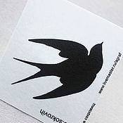 Материалы для творчества handmade. Livemaster - original item Felt pattern for Swallow brooch black. Handmade.