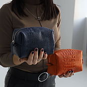 Сумки и аксессуары handmade. Livemaster - original item Beauticians: Cosmetic bag leather. Handmade.