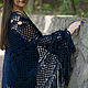 Crochet Shawl Dark Blue shell. Shawls. Lily Kryuchkova (kruchokk). Online shopping on My Livemaster.  Фото №2