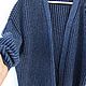 Женский кашемировый кардиган Синий меланж, вязаный, XS. Кардиганы. ramremik-knitting-cashmere. Ярмарка Мастеров.  Фото №5