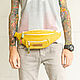 Bag on the belt from hemp, yellow, Waist Bag, Nizhny Novgorod,  Фото №1