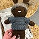Вязаный зайка ручной работы. Амигуруми куклы и игрушки. Embroidery-by-liza. Интернет-магазин Ярмарка Мастеров.  Фото №2